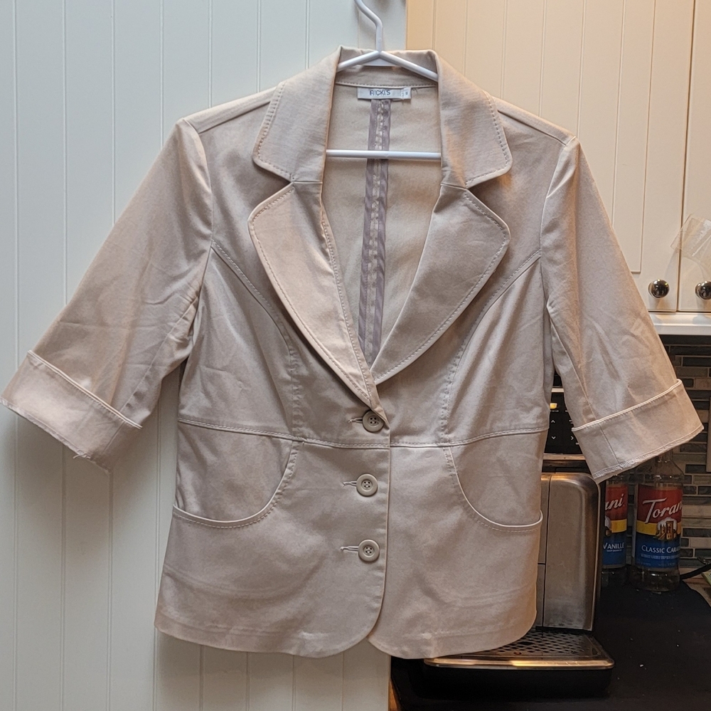 Women's Beige Blazer Jacket